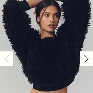 Daily Practice Black Faux Fur Jacket - Black